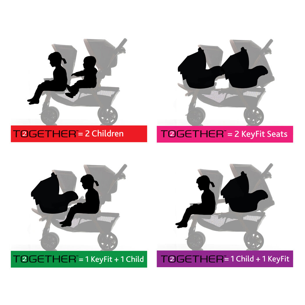 Chicco Cortina Together Double Stroller Romantic Chicco Cortina Together Double Stroller Romantic